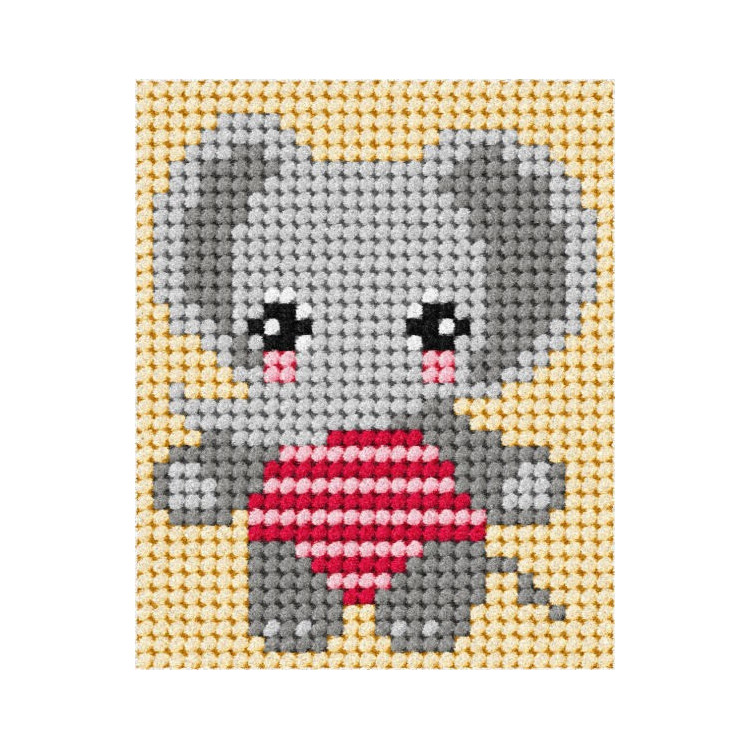 Half stitch / Needlepoint Elephant SA9745