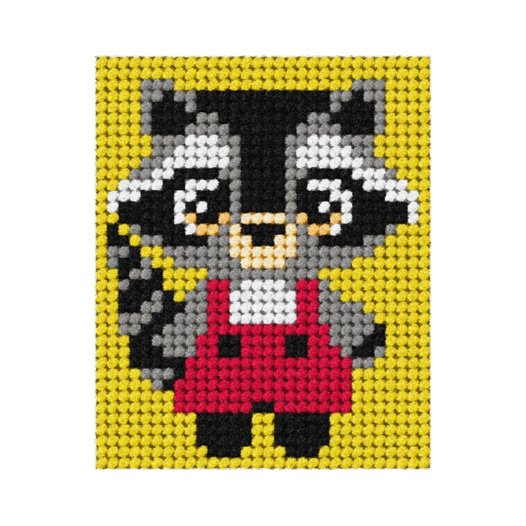 Half stitch / Needlepoint Raccoon SA9749