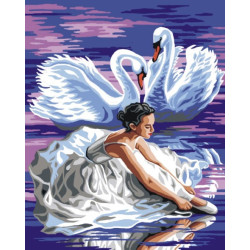 Tapestry canvas Swan Lake 40x50 SAC101