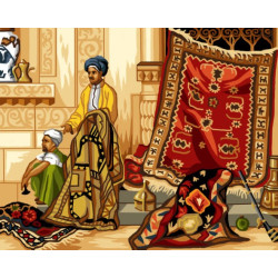 Gobeleno drobė pagal Osmaną Hamdi Bey – persų kilimų pardavėją gatvėje 40 x 50 SAC126
