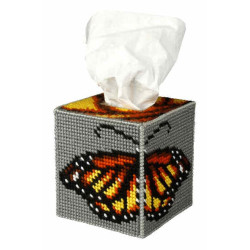 Tissue box cover  Needlepoint kit Butterfly SA5102