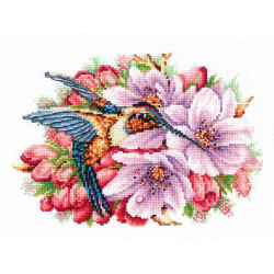 Hummingbird and Flowers SANK-44