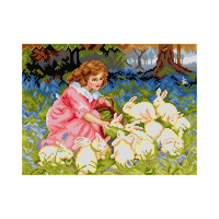 Tapestry canvas Feeding the Rabbits (after Frederic Morgan) 30x40 SA3284