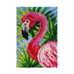 Knüpfteppich-Set Flamingo 50 x 74,5 cm SA4151
