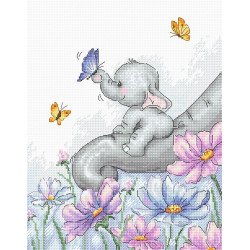 Elefant mit Schmetterling SB1183