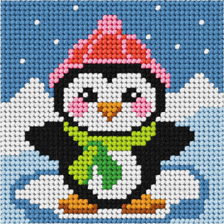 Half Stitch Complete needlepoint Penguin SA6732