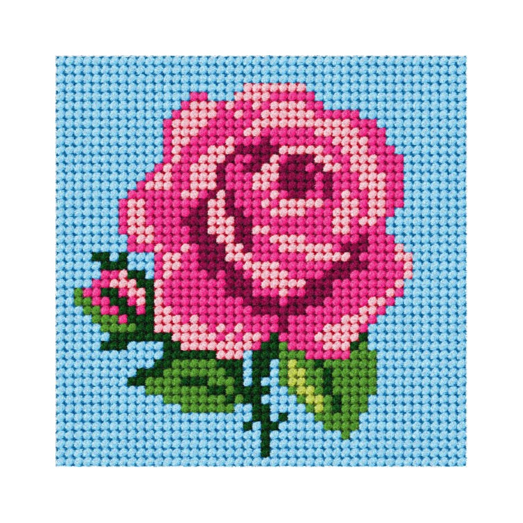 Half Stitch Complete needlepoint Rose SA6753