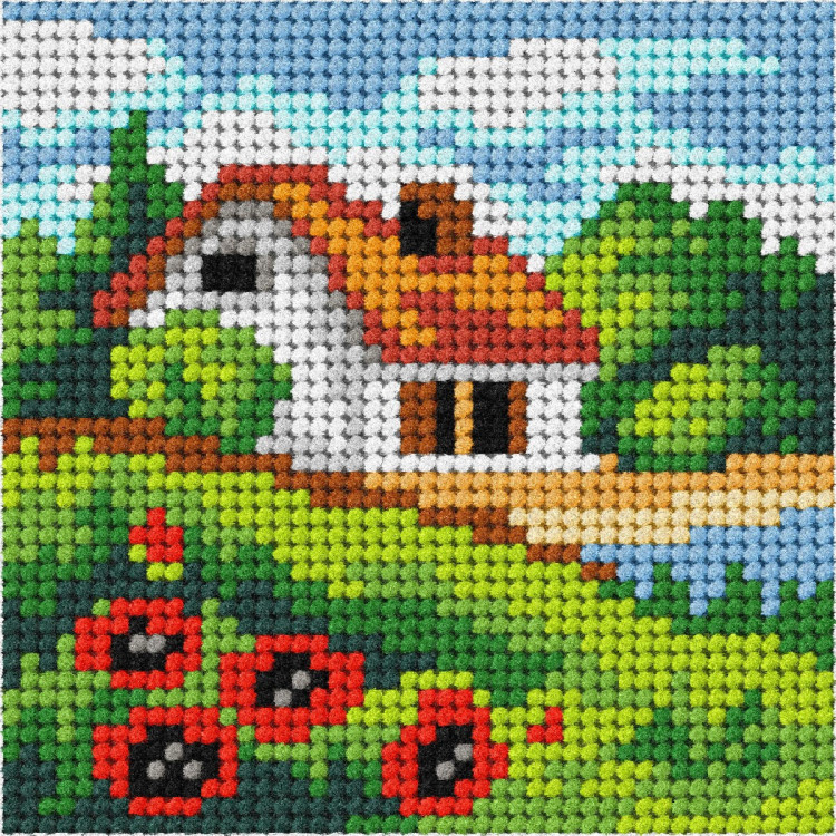 Half Stitch Complete needlepoint Summer SA6757