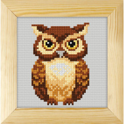 Cross-stitch kit with frame Owl SA7726