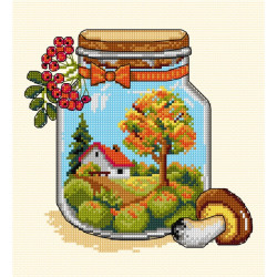 Cross-stitch kit Autumn Jar SA7773