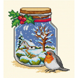 Cross-stitch kit Winter Jar SA7774