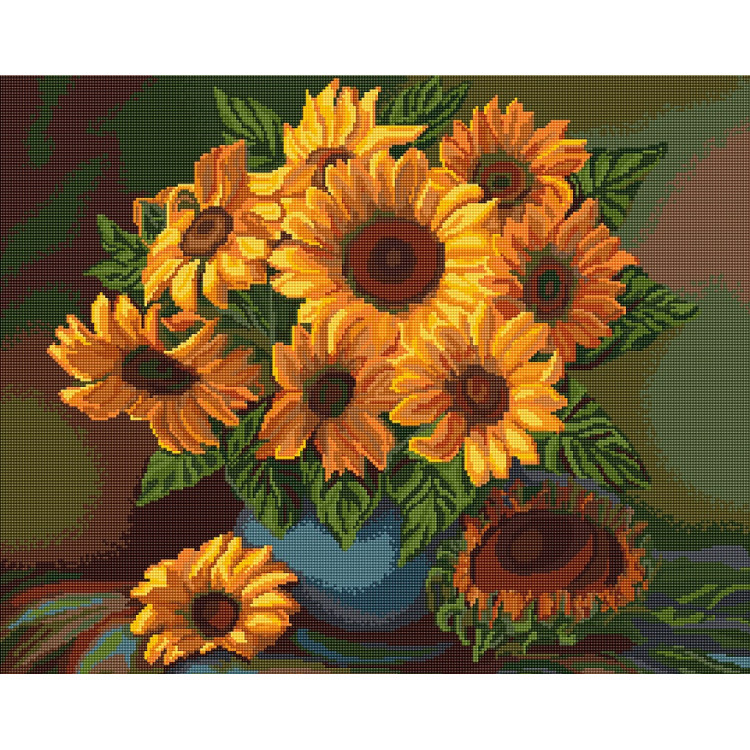 (Auslaufartikel) Vase mit Sonnenblumen SB440