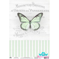 Reiskarte für Decoupage „Vintage-Motive, Schmetterling Nummer 8“ Größe: 21*30 cm AM400399D