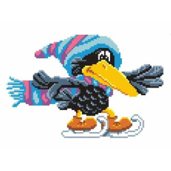 A crow on skates SKN-388