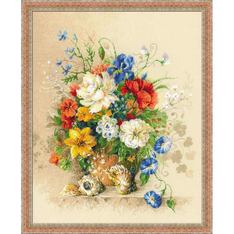 Riolis Scottish Heather Flowers - Cross Stitch Kit 1324  Cross stitch  flowers, Cross stitch, Cross stitch patterns flowers