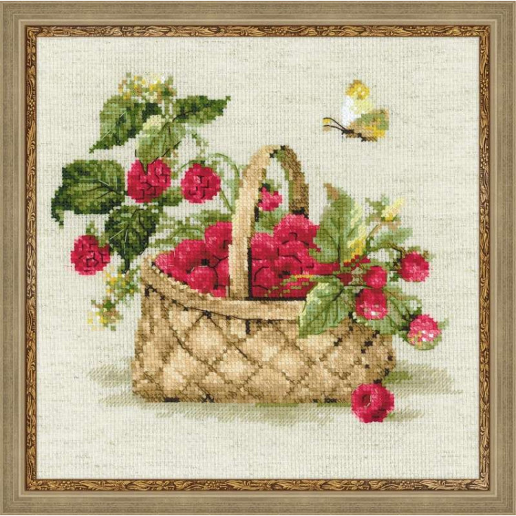 Basket with Raspberries 1448