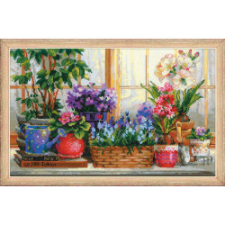 Fensterbank mit Blumen SR1669