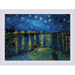 Sternennacht über der Rhone nach Van Goghs Gemälde SR1884