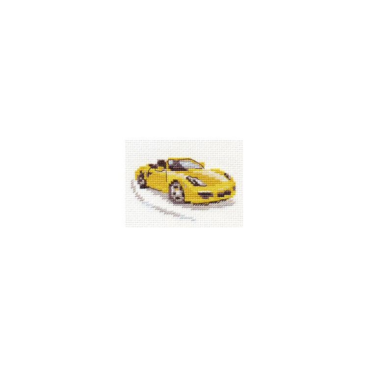 Желтая спортивная машина S0-156