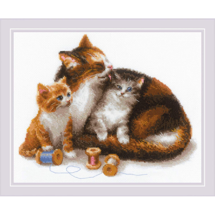 Cat with Kittens SR1811