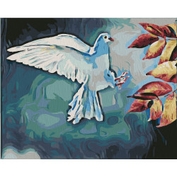 (РАСПРОДАЖА) Artventura Картина по номерам Белый голубь 40x50 см T40500323