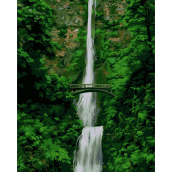 Wizardi Malen-nach-Zahlen-Set. Wasserfall 40x50 cm T330