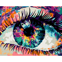 Paint by numbers kit Rainbow eye 40x50 cm W005