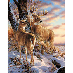 (Discontinued) Deer in Winter 38*48 cm WD085