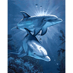 Свидание дельфинов 38 х 48 см WD222