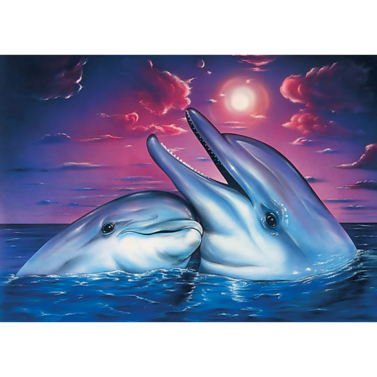 Дельфины 38 х 27 см WD223