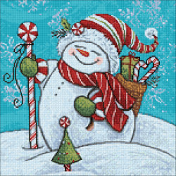 Sniego senis su dovanomis 38*38 cm WD2444