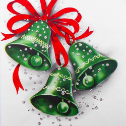 SALE (Discontinued) Green Bells 38*38 cm WD2445