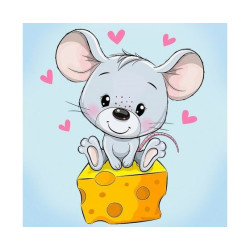 Mouse and Cheese 20*20 cm WD2534
