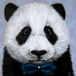 Panda su peteliškės 20x20 cm WD2466