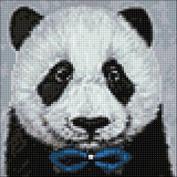 Panda mit Fliege 20x20 cm WD2466