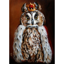 SALE (Discontinued) Owl King 27x38 cm WD2468