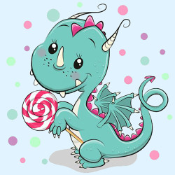 Dragon with Candy 20*20 cm WD2471
