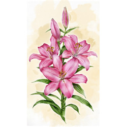 (Discontinued C) Lilies 40*70 cm WD2582