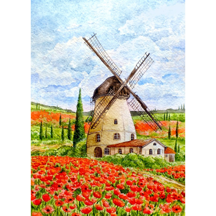 (Discontinued C) A Mill 50*70 cm WD2587