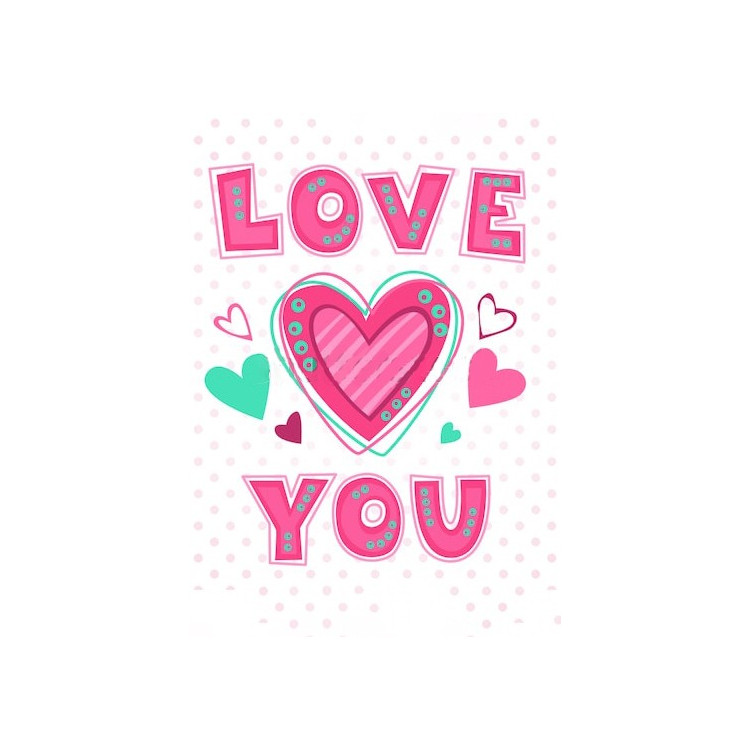 SALE (Discontinued) Love You 27*38 cm WD2314