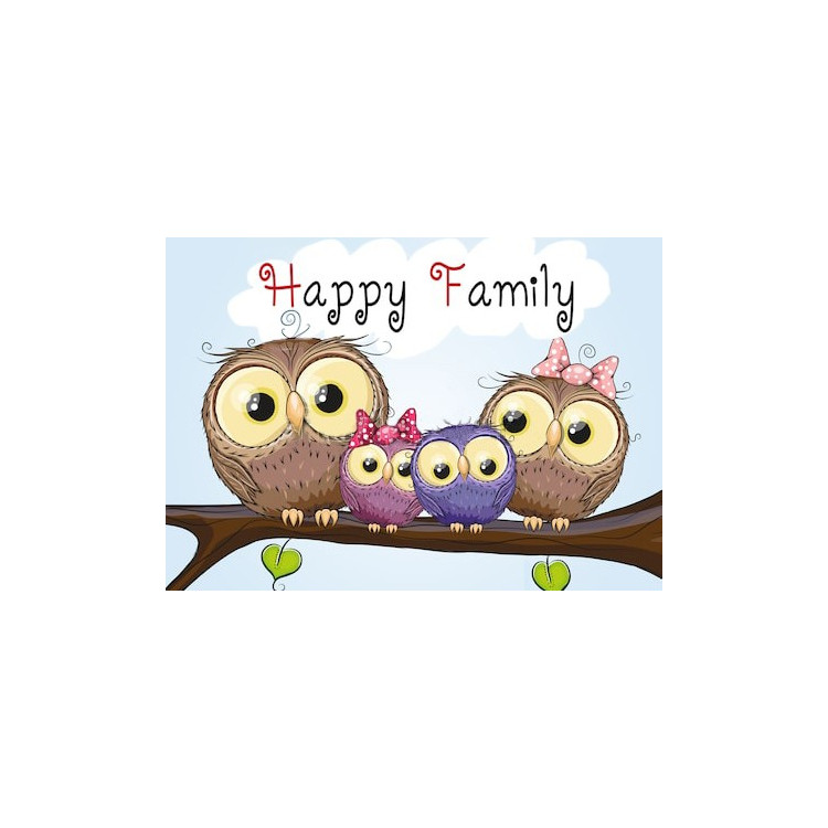 Owl Family 38*27 cm WD2319