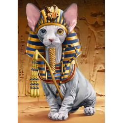 (Eingestellt) Pharao Sphynx Katze 27*38 cm WD2511