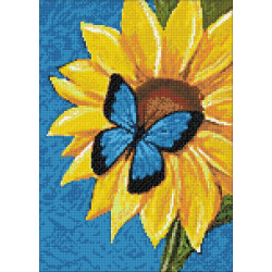 Schmetterling und Sonnenblume 27*38 cm WD031