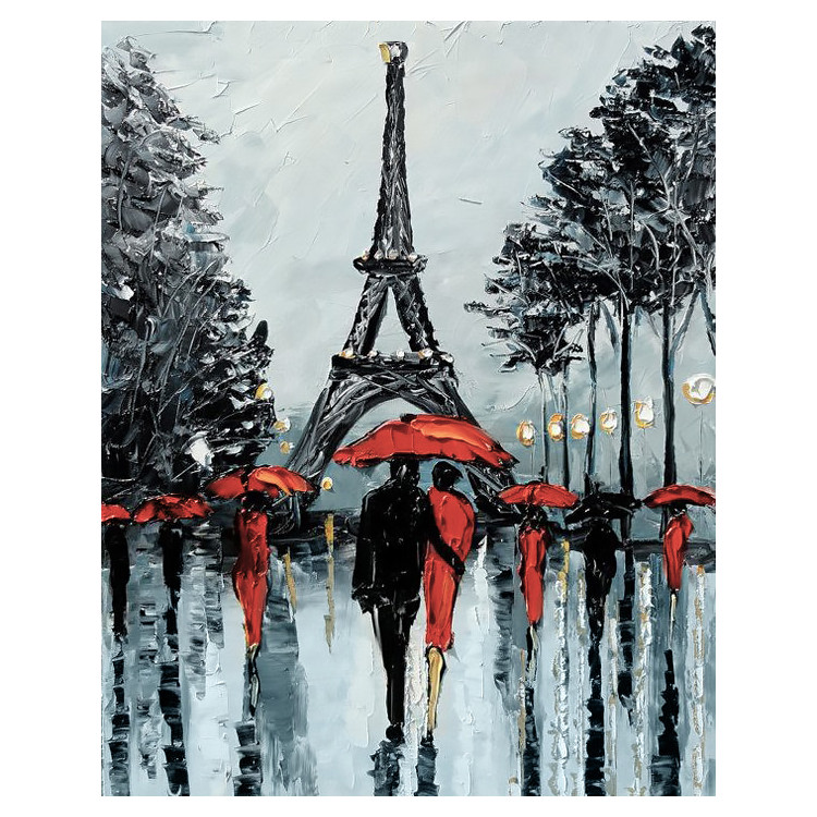 Paris in Rain 38*48 cm WD156