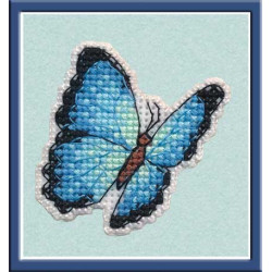 (Discontinued) Badge-Blue Morpho S1172