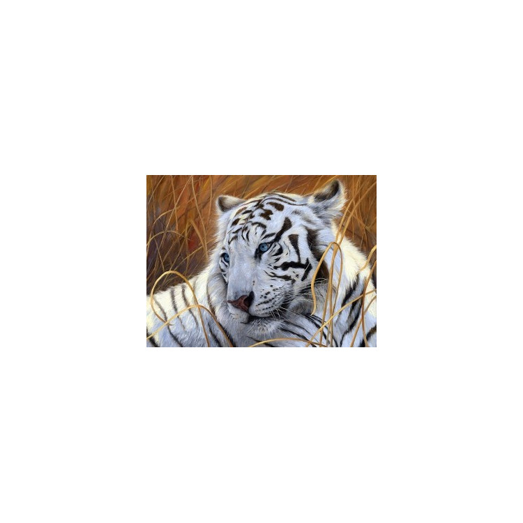 (Discontinued) Diamond painting kit White Tiger AZ-1401