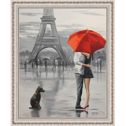 Deimantų tapybos rinkinys Paris Romance 40х50 cm AZ-1409
