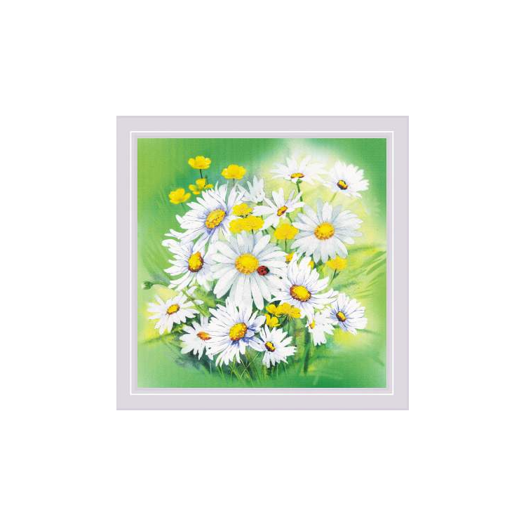 Chamomiles Flowers. Satin Stitch SRPT-0089