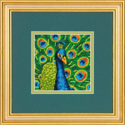 Tapestry needlepoint kit Colorful Peacock D71-07242