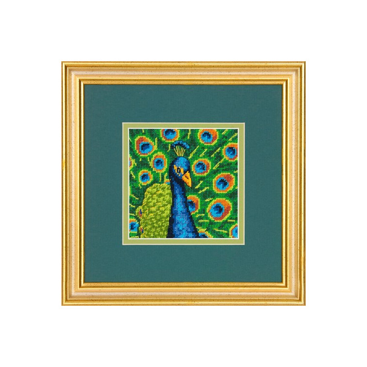 Tapestry needlepoint kit Colorful Peacock D71-07242